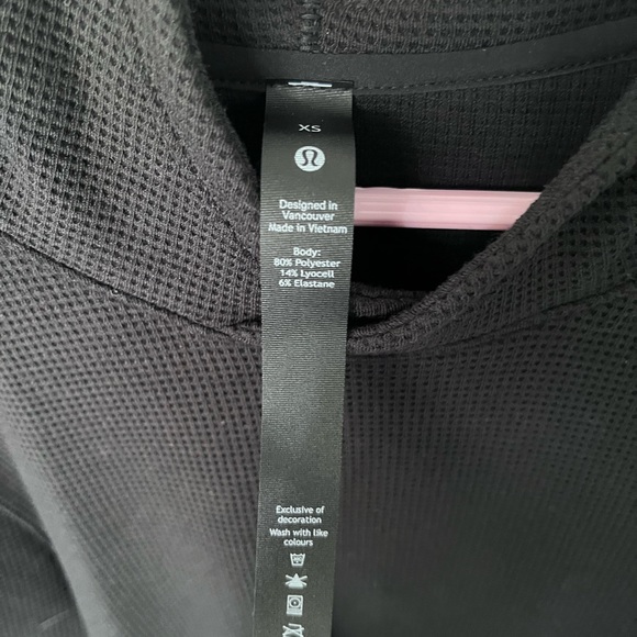 NEW Lululemon Black Shift Stitch Hoodie XS - Picture 4 of 5